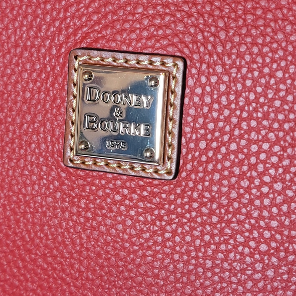 Dooney & Bourke Red Pebbled Leather Shopper Style Arm/Crossbody Bag NWT - Picture 11 of 11